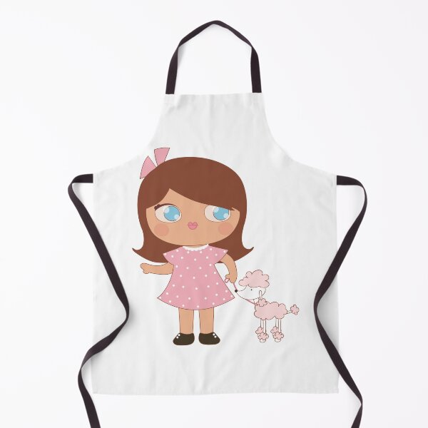Item preview, Cute Girl In Pink Walking A Poodle Dog designed and sold by CreativeCranium.
