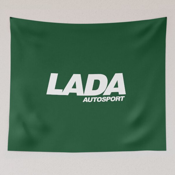Item preview, Lada Autosport logo (white) designed and sold by VEB Ostladen.