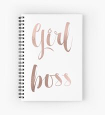 Girl boss - rose gold Spiral Notebook