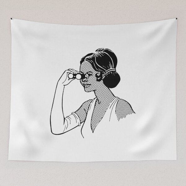 Item preview, Woman Looking Through Opera Glasses designed and sold by LeoLabs.