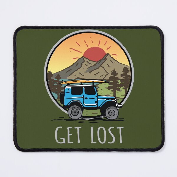 Item preview, Get Lost Vintage 4x4 Mountain Lake designed and sold by blackdogshop.