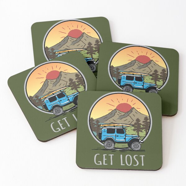 Item preview, Get Lost Vintage 4x4 Mountain Lake designed and sold by blackdogshop.