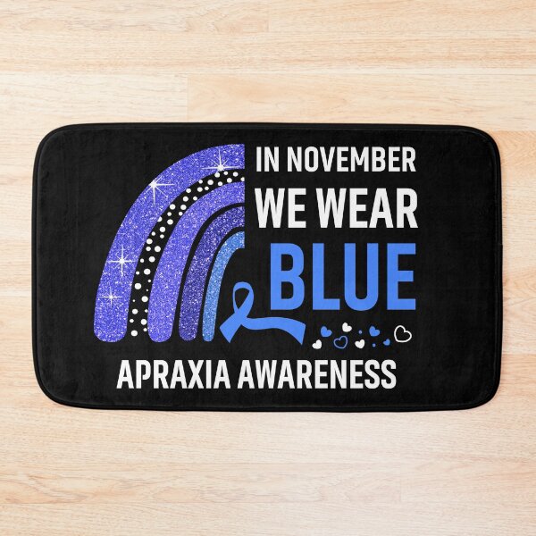 Item preview, Rainbow In November We Wear Blue Apraxia Awareness designed and sold by Mnrshirley.