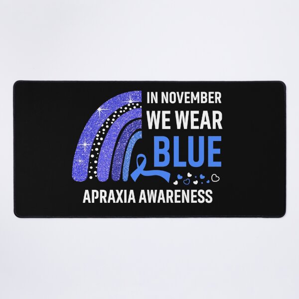 Item preview, Rainbow In November We Wear Blue Apraxia Awareness designed and sold by Mnrshirley.