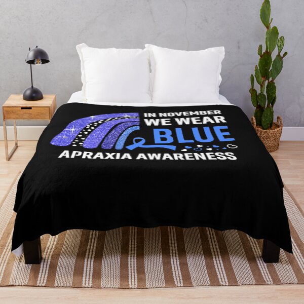 Item preview, Rainbow In November We Wear Blue Apraxia Awareness designed and sold by Mnrshirley.