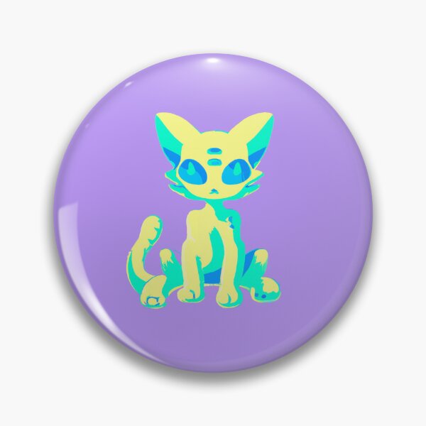 Item preview, Colorful Green and yellow alien cat | Extra Terrestrial Kitty | UFO Cat | Cute Alien designed and sold by wavelengthss.