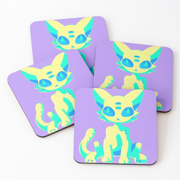 Item preview, Colorful Green and yellow alien cat | Extra Terrestrial Kitty | UFO Cat | Cute Alien designed and sold by wavelengthss.