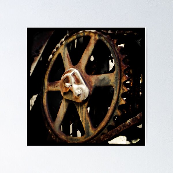 Giant Rusty Gear Poster