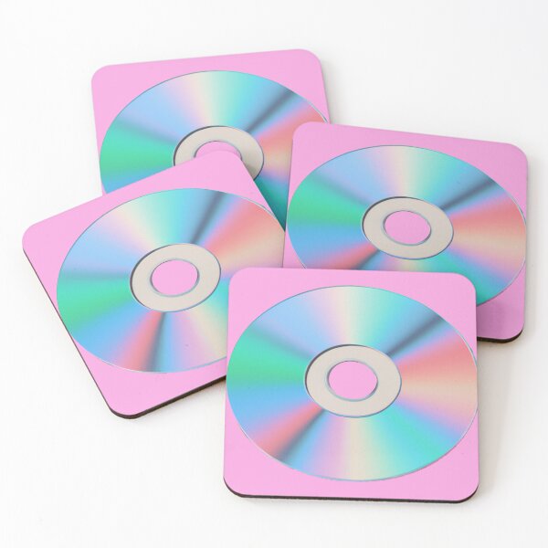 Item preview, a compact disc, in the vaporwave style of the 90s, pastel color palette designed and sold by wavelengthss.
