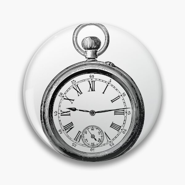 Item preview, Old Pocket Watch Drawing designed and sold by LeoLabs.
