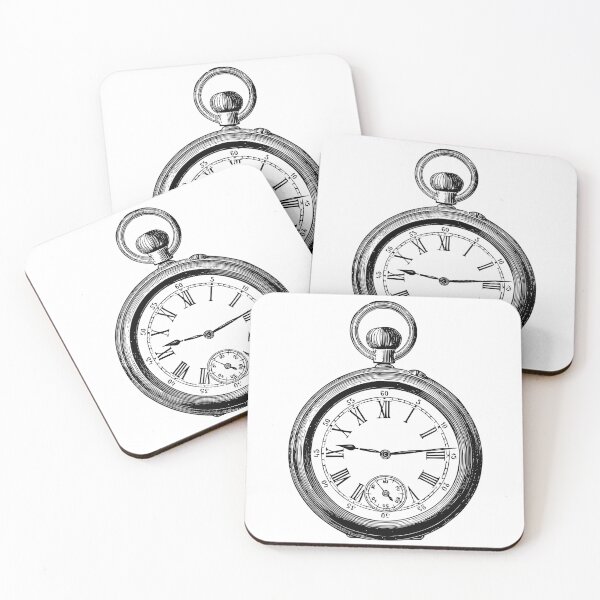 Item preview, Old Pocket Watch Drawing designed and sold by LeoLabs.