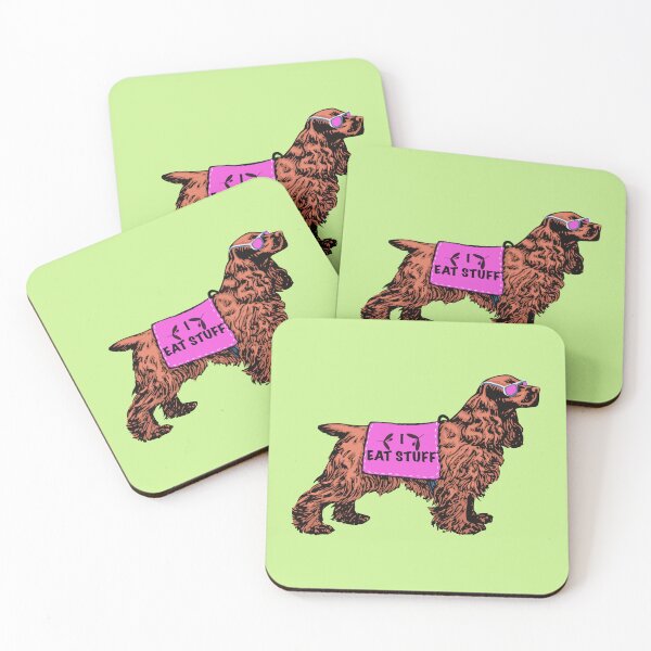 Item preview, I Eat Stuff……cocker spaniel with sunglasses designed and sold by Salzanos.