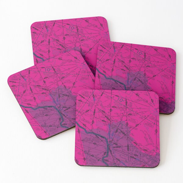 Item preview, Enroute Low Altitude Chart (ELUS3) dark pink designed and sold by LAPilotGirl.