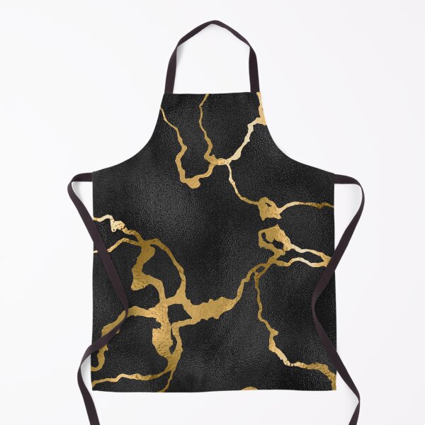 Item preview, Pretty black and gold leather pattern designed and sold by FGCART.