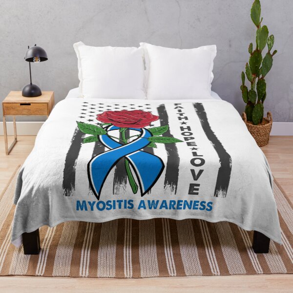 Item preview, Faith Hope Love Myositis Awareness American Flag designed and sold by Kohend.