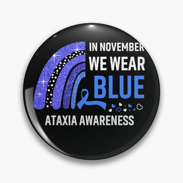 Item preview, Rainbow In November We Wear Blue Ataxia Awareness designed and sold by Mnrshirley.