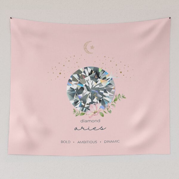 Item preview, Aries Diamond Zodiac Gemstone iPhone Case designed and sold by MagicWolfStar.