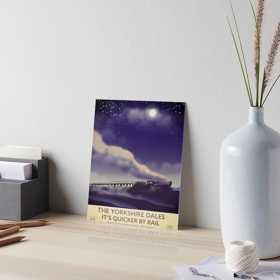 The Yorkshire Dales Railway poster Art Board Print