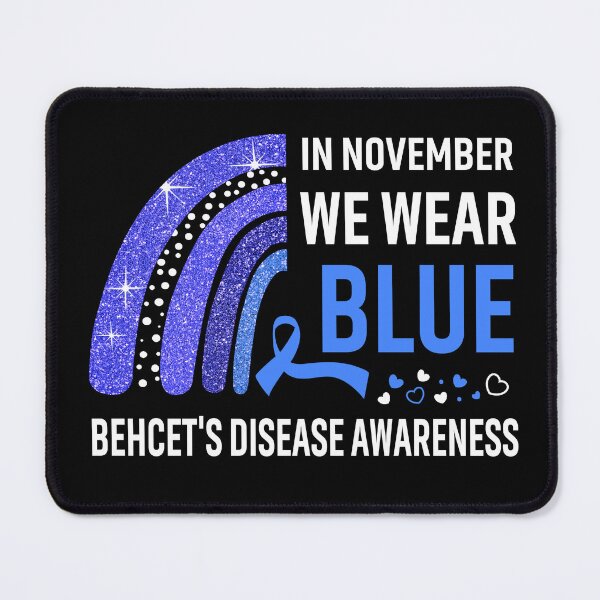 Item preview, Rainbow In November We Wear Blue Behcet's Disease Awareness designed and sold by Mnrshirley.