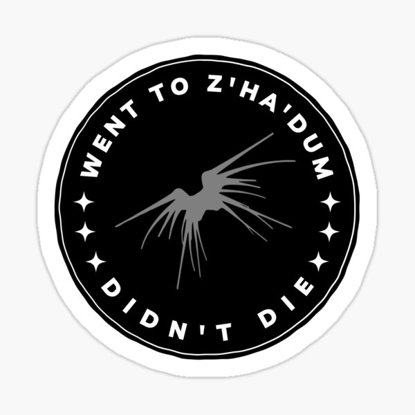 Vista previa del artículo con la obra «Fue a Z'ha'dum - No murió - Negro - Ciencia ficción», diseñado y vendido por Fenay Designs.