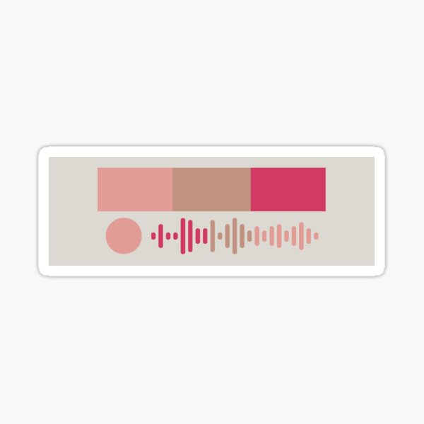 Artikel-Vorschau von Keshi neben dir Aufkleber mit Spotify-Code und Farbpalette, designt und verkauft von rapispunk.