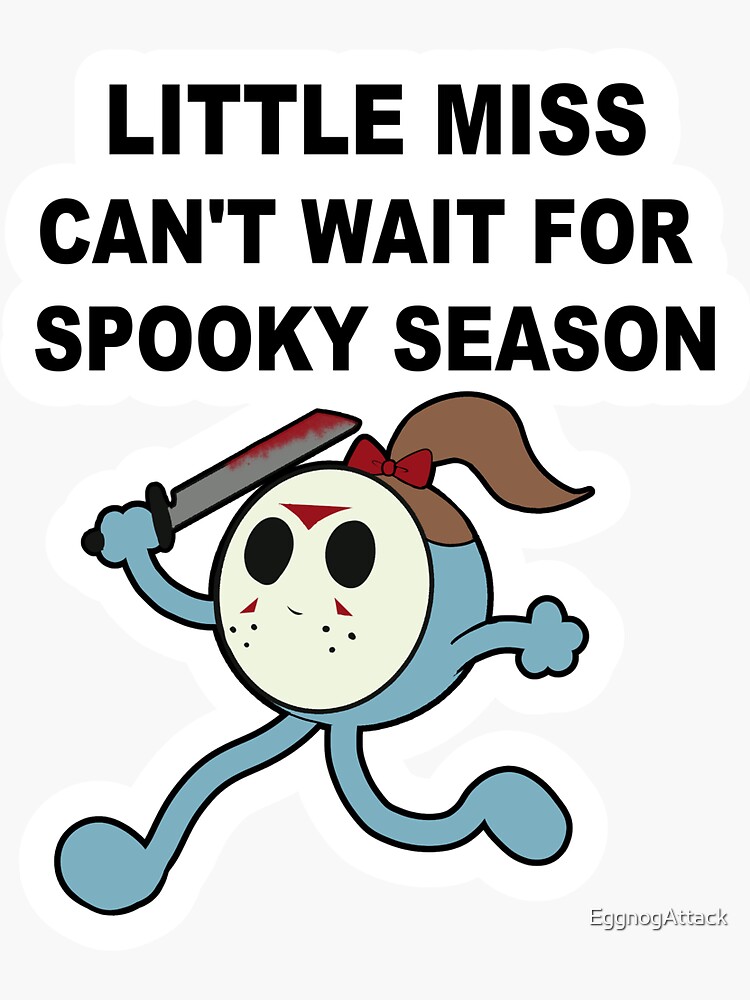 "Little Miss Spooky Season" Sticker for Sale by EggnogAttack | Redbubble