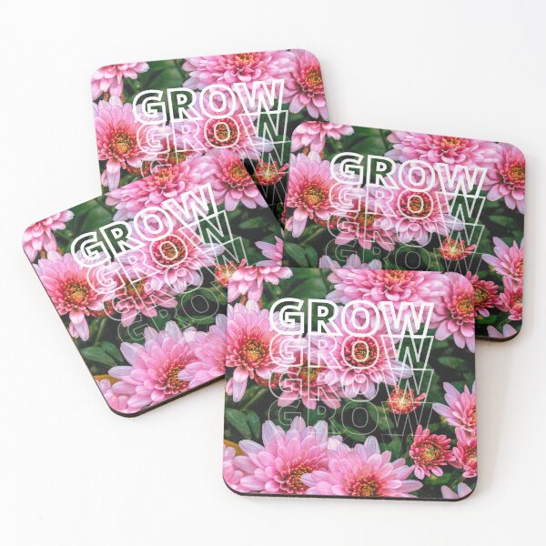 Item preview, GROW (above) - Vibrant Pink Flowers designed and sold by AliceSLee.