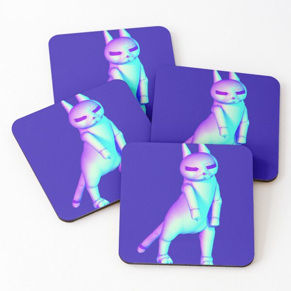 Item preview, a  full body of an alien cat, a bipedal cat, in the vaporwave style of the 90s, 3d rendered, pastel color palette designed and sold by wavelengthss.