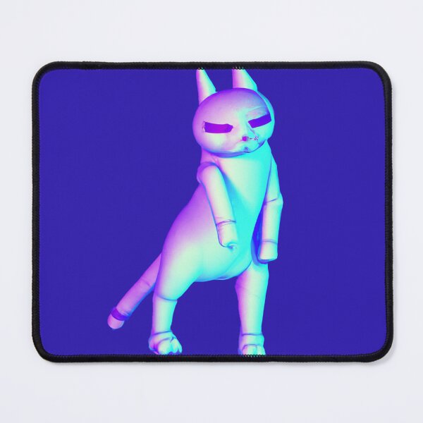 Item preview, a full body of an alien cat, a bipedal cat, in the vaporwave style of the 90s, 3d rendered, pastel color palette designed and sold by wavelengthss.
