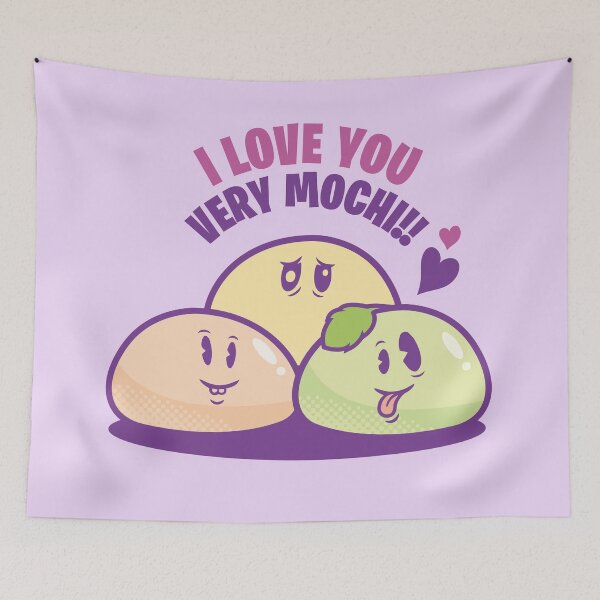 Item preview, I Love You Very Mochi Food Pun I Love You Very Much designed and sold by retrippy.
