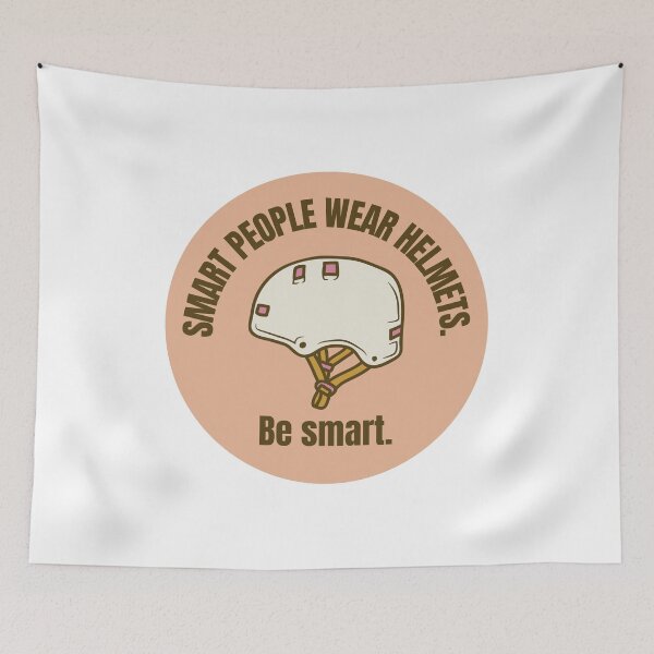 Item preview, Smart People Wear Helmets designed and sold by whyNautDesigns.