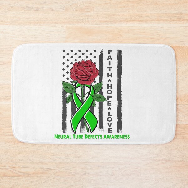 Item preview, Faith Hope Love Neural Tube Defects Awareness American Flag designed and sold by Kohend.