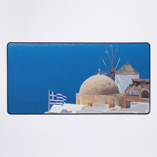 Item preview, Village of Santorini - Watercolour style designed and sold by WWWC2288.