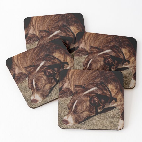 Item preview, Peaceful American Pitbull Dog Sleeping designed and sold by BlissHeaven.