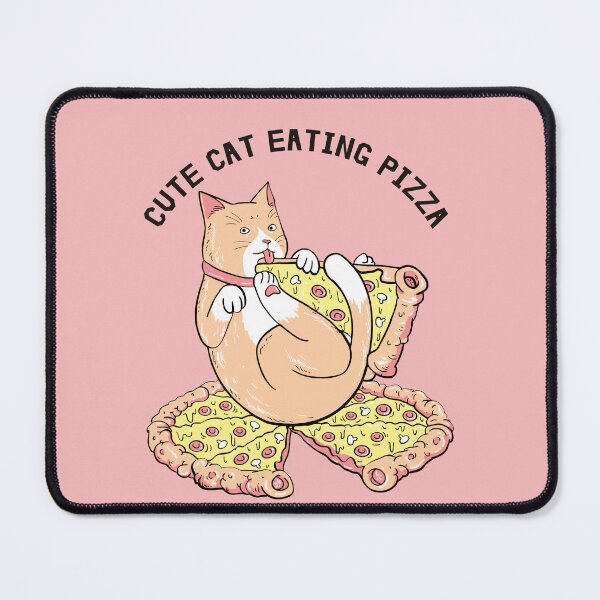 Item preview, Cute Cat Eating Pizza designed and sold by TheCatmeow2000.