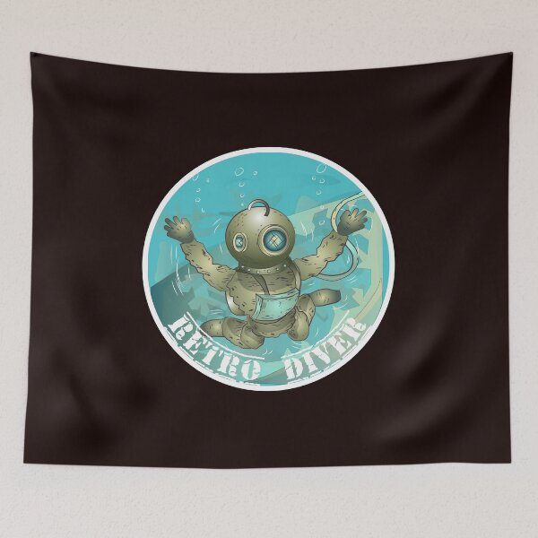 Item preview, Retro Diver Badge designed and sold by karyalangit.