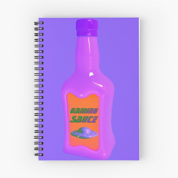 Item preview,  GAMING SAUCE | GREAT GIFT FOR GAMERS | a bottle of hot sauce that is purple in the vaporwave style of the 90s, 3d rendered, pastel color pallet designed and sold by wavelengthss.