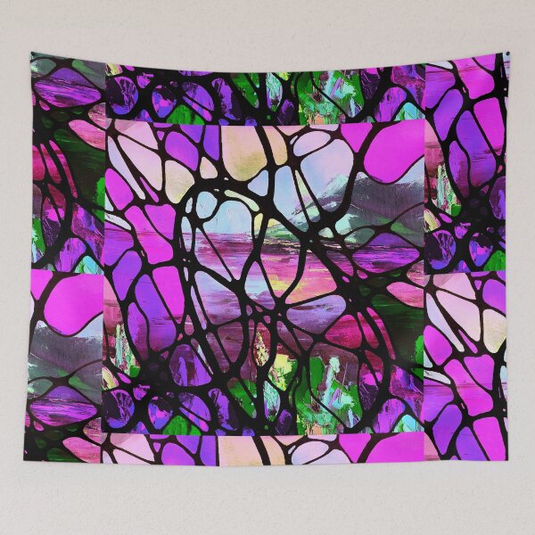 Item preview, Neurographic pattern with landscape oil painting  by MariDani designed and sold by MariDaniArt.