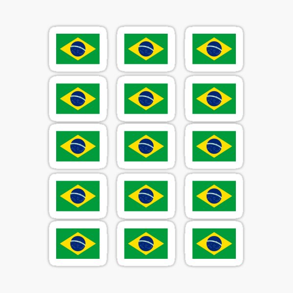 "Brazil Brazilian Flag Pack" Sticker for Sale by FlagsWorld Redbubble