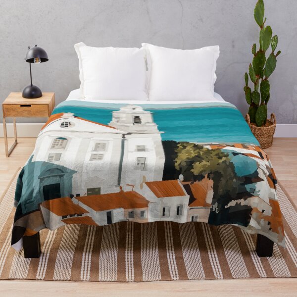 Item preview, Portuguese Coastal Village - Watercolour Style designed and sold by WWWC2288.