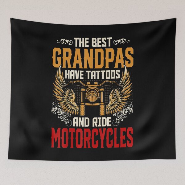Item preview, Mens Grandpas Have Tattoos and Ride Motorcycle Motorbiker Grandpa designed and sold by Sarena84.
