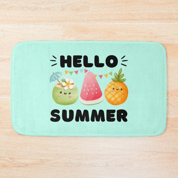 Item preview, Hello Summer | Cute Coconut, Watermelon & Pineapple for Summerlover designed and sold by AurayaStudio.