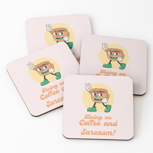 Item preview, Living On Coffee and Sarcasm designed and sold by LifeLongTees ..