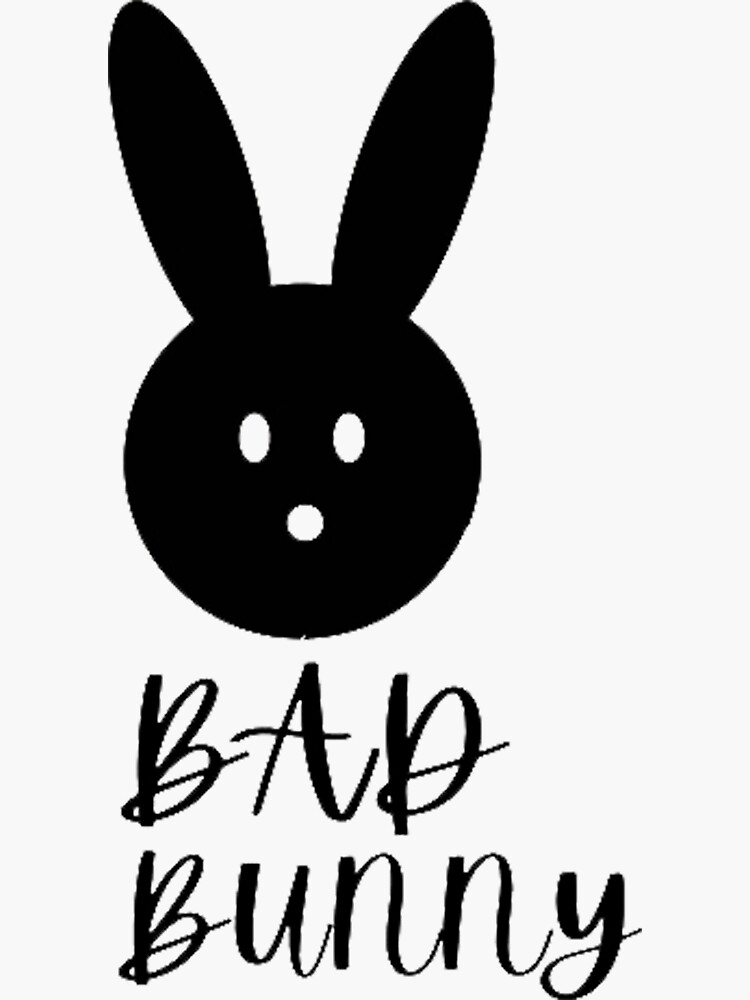 "Bad Bunny Art" Sticker for Sale by coppie1s | Redbubble