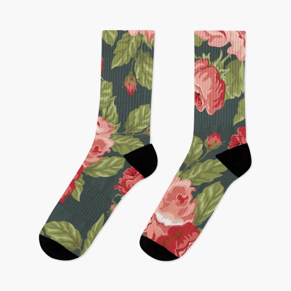 Artikelvorschau, Altmodisch, Rosenblüte, Und, Blätter, Muster, Auf, Grün entworfen und verkauft von GraphicsClub.