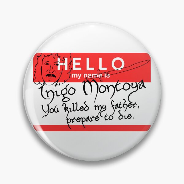 Artikelvorschau, Hello I Am Inigo Montoya Name Tag entworfen und verkauft von ourkid.