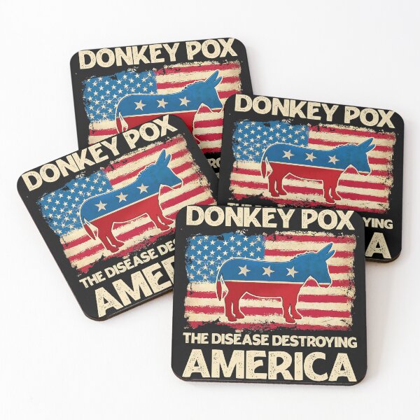 Item preview, Donkey Pox The Disease Destroying America Flag designed and sold by GunillaBlau.