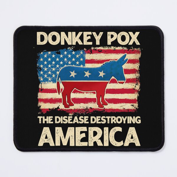Item preview, Donkey Pox The Disease Destroying America Flag designed and sold by GunillaBlau.