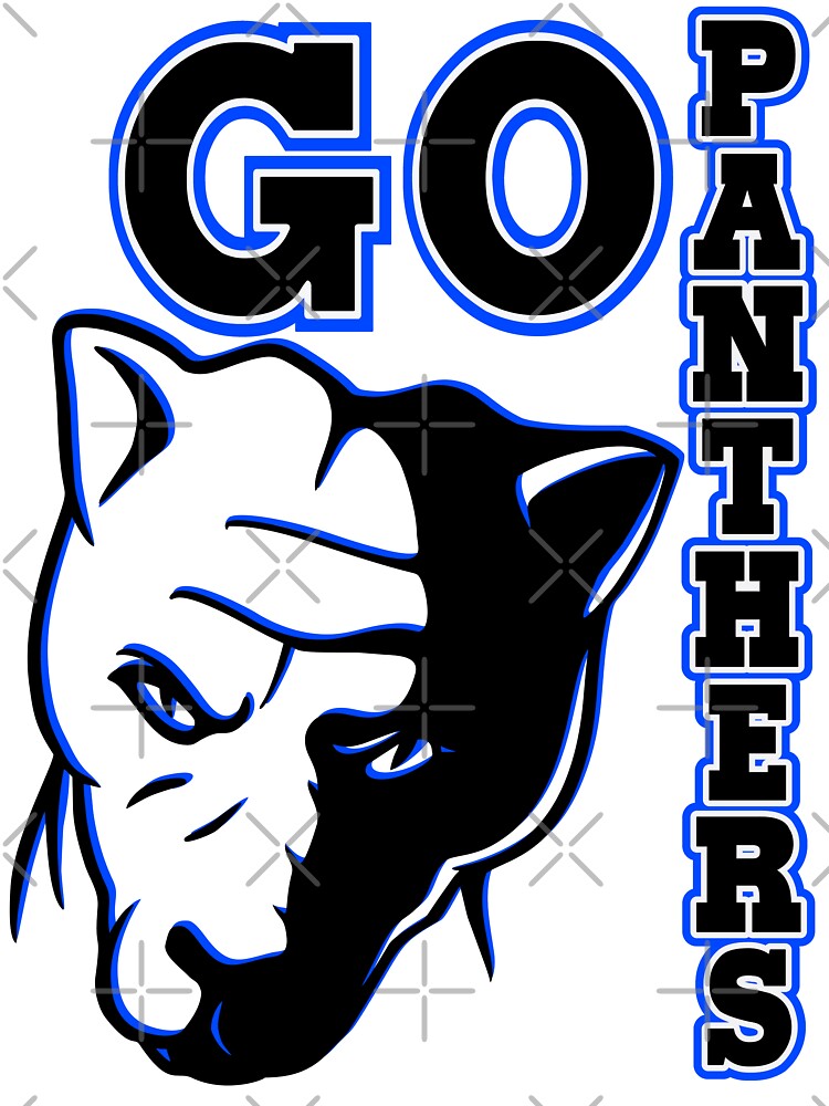 Go Panthers Sports Team Spirit Design in Black and Blue Kids T-Shirt for  Sale by Jamie Omahen