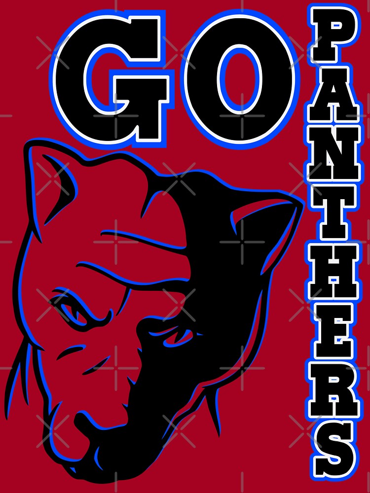 Go Panthers Sports Team Spirit Design in Black and Blue Kids T-Shirt for  Sale by Jamie Omahen